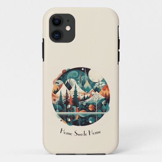 Nordic Pines & Peaks, op maat Case-Mate iPhone Case (Achterkant)