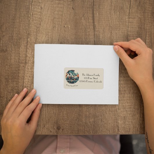 Nordic Pines & Peaks, op maat Etiket