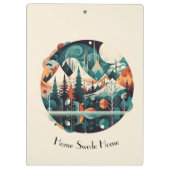 Nordic Pines & Peaks, op maat Klembord (Achterkant)