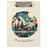 Nordic Pines & Peaks, op maat Klembord (Voorkant)