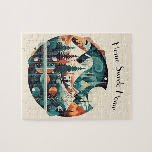 Nordic Pines & Peaks, op maat Legpuzzel (Horizontaal)