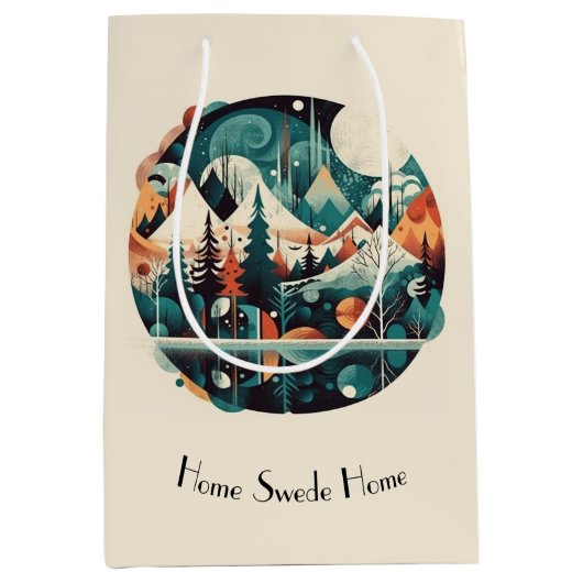 Nordic Pines & Peaks, op maat Medium Cadeauzakje (Voorkant)