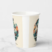 Nordic Pines & Peaks, op maat Papieren Bekers (Links)