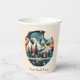 Nordic Pines & Peaks, op maat Papieren Bekers