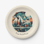 Nordic Pines & Peaks, op maat Papieren Bordje (Voorkant)