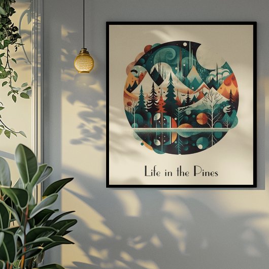 Nordic Pines & Peaks, op maat Poster