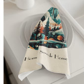 Nordic Pines & Peaks, op maat Theedoek