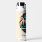 Nordic Pines & Peaks, op maat Waterfles (Voorkant)