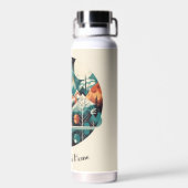 Nordic Pines & Peaks, op maat Waterfles (Achterkant)