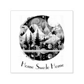 Nordic Pines & Peaks, op maat Zelfinktende Stempel (Design)