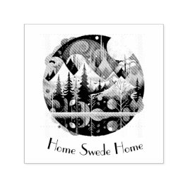 Nordic Pines & Peaks, op maat Zelfinktende Stempel