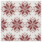 Nordic Pixel Sneeuwvlok Kerstpatroon Stof (Close Up)
