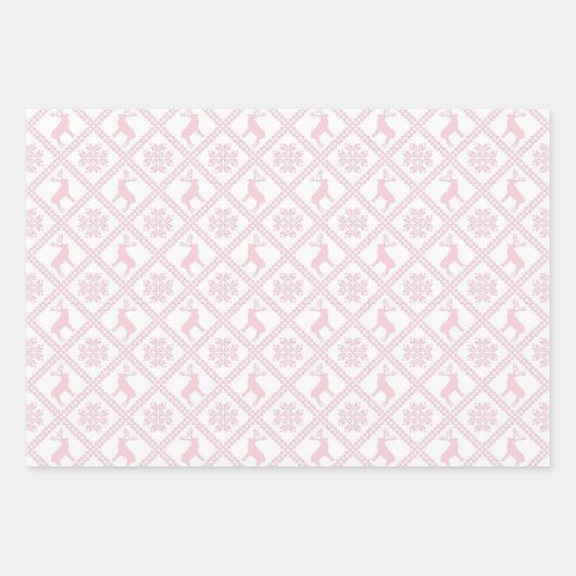 Nordic Polka Dots Plaid Baby Roze Kerstmis Inpakpapier Vel (Voorkant)