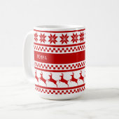 Nordic Print Reindeer op maat Koffiemok (Voorkant links)