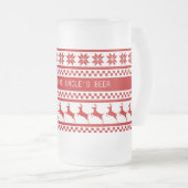 Nordic Print Reindeer op maat Matglas Bierpul (Voorkant rechts)
