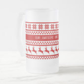 Nordic Print Reindeer op maat Matglas Bierpul (Voorkant links)