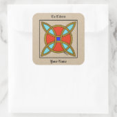 Nordic Protection from Witchcraft Bookplate Vierkante Sticker (Tas)