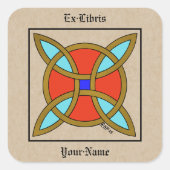 Nordic Protection from Witchcraft Bookplate Vierkante Sticker (Voorkant)