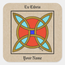 Nordic Protection from Witchcraft Bookplate Vierkante Sticker