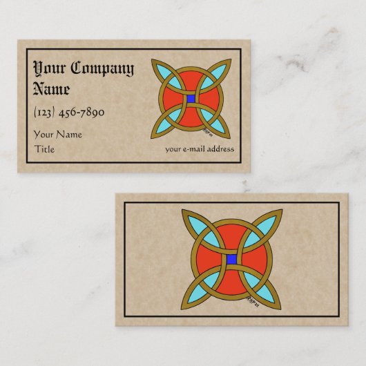 Nordic Protection from Witchcraft or Witch's Knot Visitekaartje (Voorkant / Achterkant)