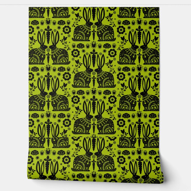 Nordic Rabbit Theme Home Decor Behang (Afrollen)