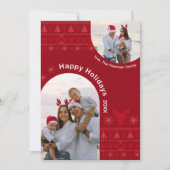 Nordic Red Arch twee-foto vakantie Kaart (Voorkant)