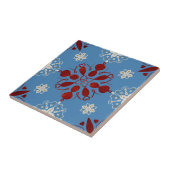 Nordic Red Blue Scandinavian Tegeltje (Zijkant)