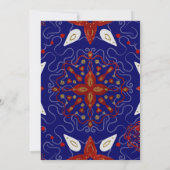 Nordic Red Blue White Vrijgezellenfeest Kaart (Achterkant)