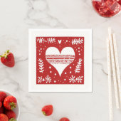 Nordic Red en White Christmas Heart Servet (Insitu)