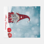 Nordic Red Gnome Fleece Blanket (Voorkant (Horizontaal))