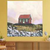 Nordic Red House Canvas Afdruk (Insitu (Woonkamer))