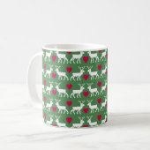 Nordic Reindeer & Hearts Pattern Koffiemok (Voorkant links)