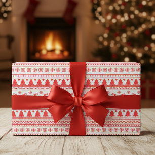 Nordic Reindeer Holiday Cadeaupapier