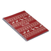 Nordic Reindeer Knit Pattern Personalized  Notitieboek (Rechterzijde)