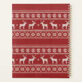 Nordic Reindeer Knit Pattern Personalized  Planner (Achterkant)