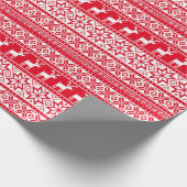 Nordic Rendier Lelijke Kersttrui Party Cadeaupapier (Hoek)