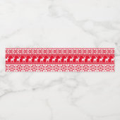 Nordic Rendier Tacky Sweater Kerstfeest Waterfles Etiket (Enkel label)