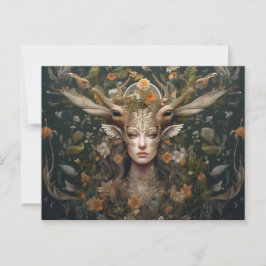 Nordic Retro Pagan Artistic Briefkaart