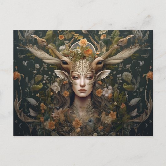 Nordic Retro Pagan Artistic Briefkaart (Voorkant)