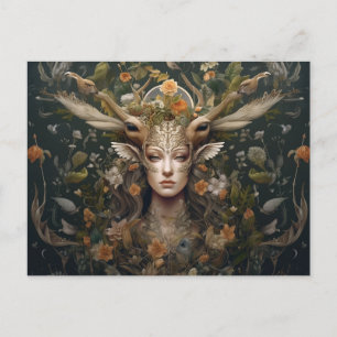 Nordic Retro Pagan Artistic Holiday Kaart