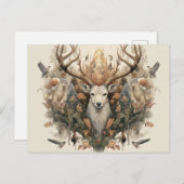 Nordic Retro Pagan Artistic Holiday Kaart (Voorkant / Achterkant)