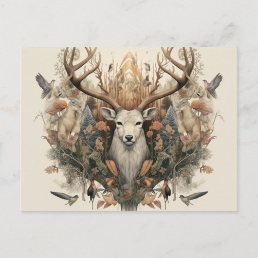 Nordic Retro Pagan Artistic Holiday Kaart (Voorkant)