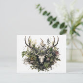 Nordic Retro Pagan Artistic Holiday Kaart (Staand voorkant)