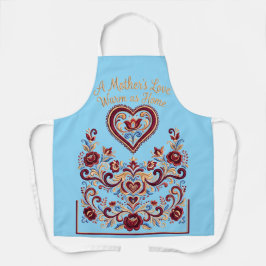 Nordic Rosemaling Apron, Mother's Love Schort