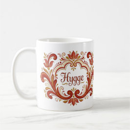  Nordic Rosemaling Mug, “Hygge” Scandinavian Coz Koffiemok