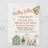 Nordic rustieke Waterverf kerstfeest Kaart (Voorkant)