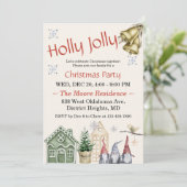 Nordic rustieke Waterverf kerstfeest Kaart (Staand voorkant)