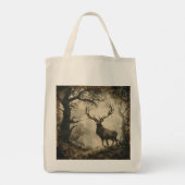 Nordic Samhain Canvas tassen – Stag Design (Achterkant)