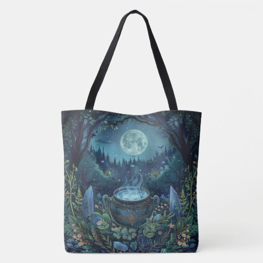 Nordic Samhain Canvas tassen - Witch's Cauldron De (Achterkant)