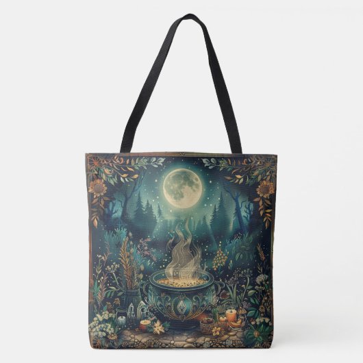 Nordic Samhain Canvas tassen - Witch's Cauldron De (Voorkant)